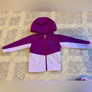 Girls COLUMBIA zip up hooded jacket 18-24mo